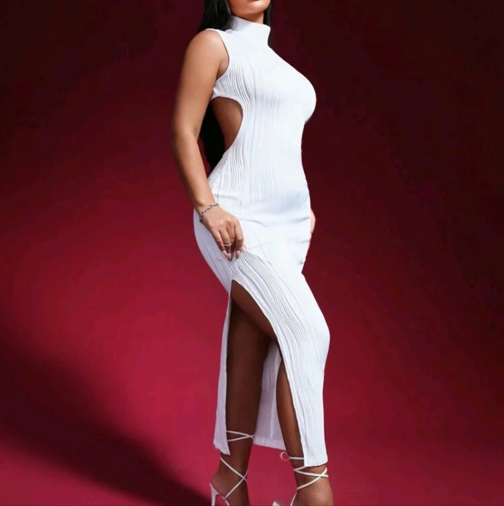 Solid Color Sleeveless Simple Fashionable Casual Daily Dress - Picture 4 of 4